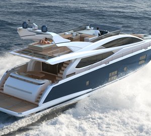 Kelly Hoppen styled Pearl 75 yacht on display at the upcoming London Boat Show