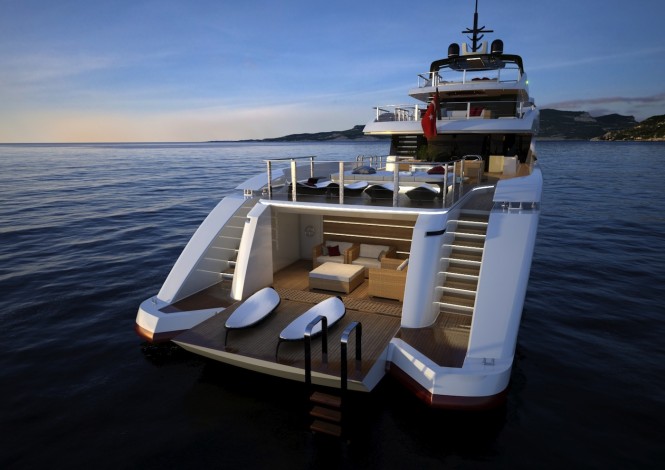 RMK 5000 Leisure Yacht Concept - aft view