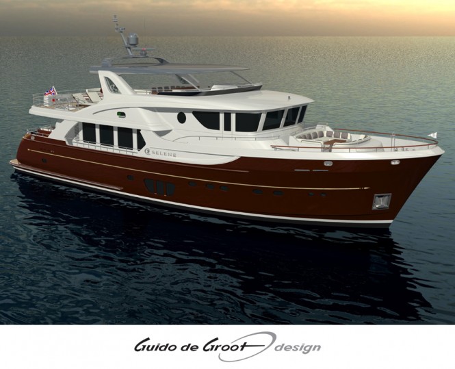 Rendering of Ocean Explorer series yacht Selene 92 by Selene Yachts
