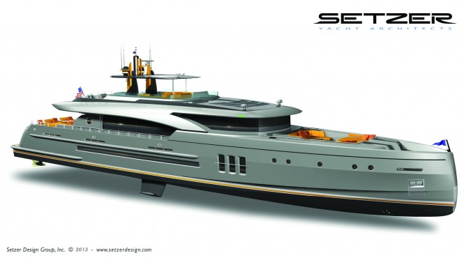 Setzer designed luxury yacht HOOKAH - Bow