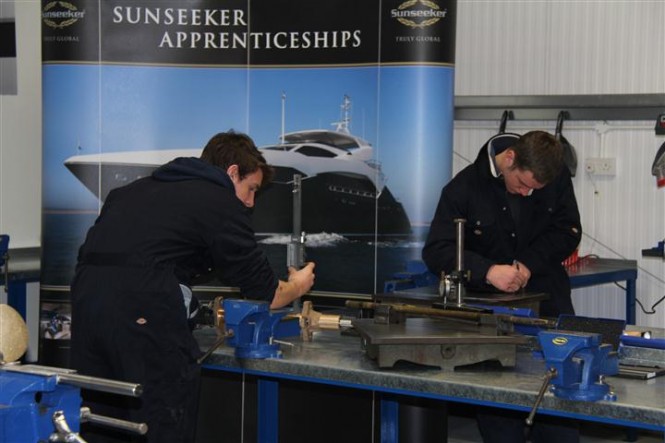 Sunseeker Apprentices at the Marine Technology Centre