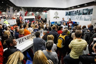 Tremendous support for the #raceforall campaign officially launched by Sir Ben Ainslie at the Tullett Prebon London Boat Show in aid of the Ellen MacArthur Cancer Trust. Photo: Paul Wyeth