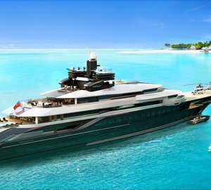 New images of the 110 m Oceanco Yacht DP002 concept designed by Nuvolari Lenard