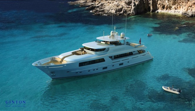 41m superyacht by Ginton Naval Architects