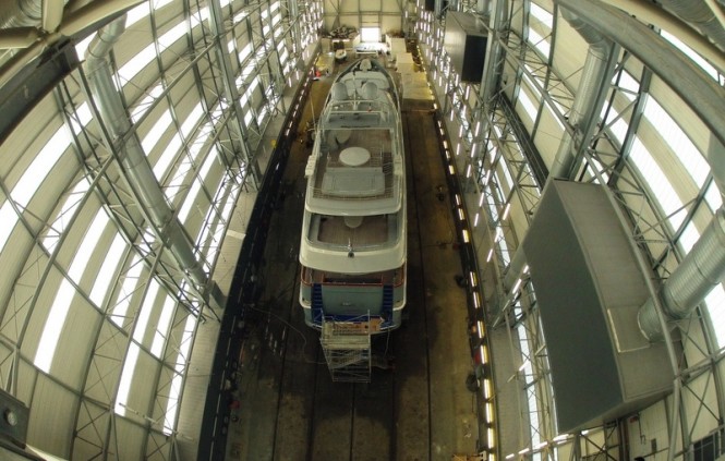 43m superyacht Annamia under refit at Monaco Marine in La Ciotat