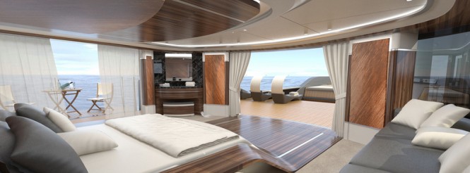 50 m Wilkinson and Foster Luxury Yacht Conversion Project - Master Cabin