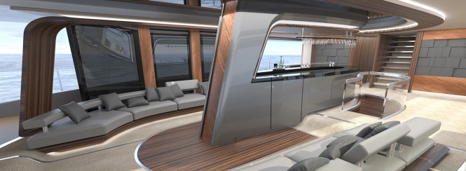 50 m Wilkinson and Foster Superyacht Conversion Design - Salon