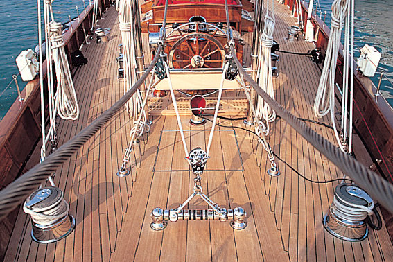 Aboard sailing yacht Adela - Image courtesy of Pendennis