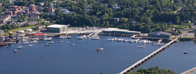 Aerial view of Front Street Shipyard