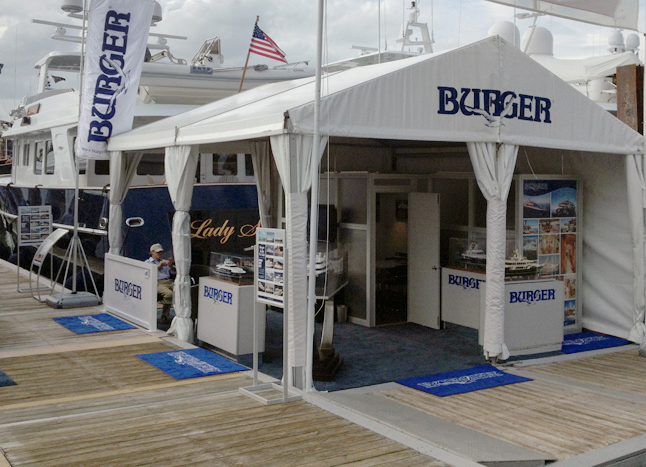 Burger Boat at Miami Yacht and Brokerage Show 2013