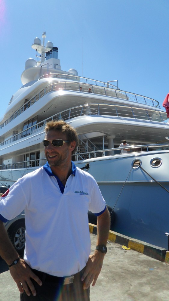 'Discover Indonesia'  Richard Lofthounse on 'Mayan Queen' Yacht at Bali Dock