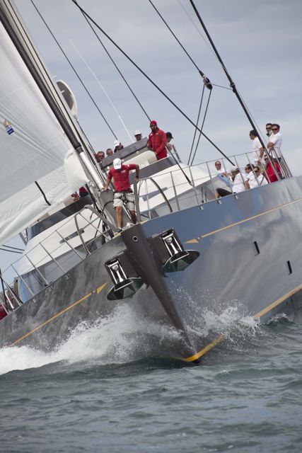 Dubois designed 50m Fitzroy superyacht Ohana at NZ Millennium Cup 2013