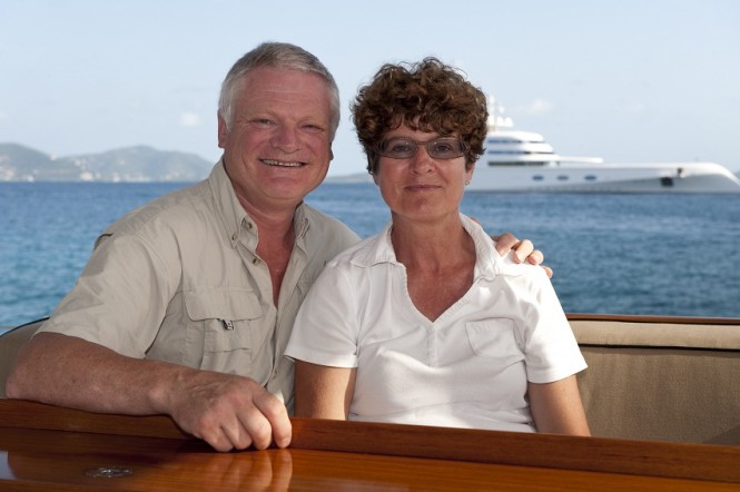 Frances and Michael on board Tenacious yacht in Deadman's Bay