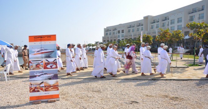 Gulf Craft participants during the visit of Oman Minister of Sports