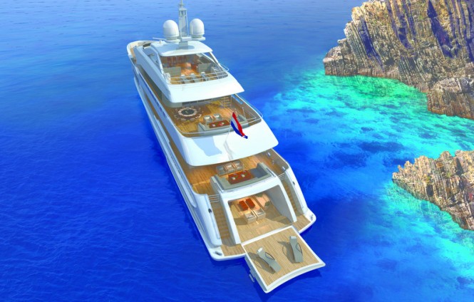 Heesen luxury yacht YN 17255 - aft view