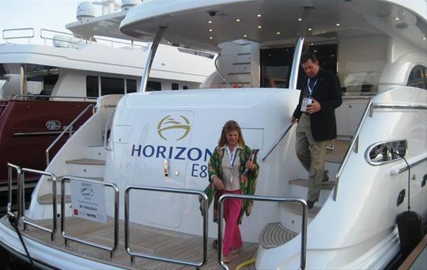 Horizon superyacht E88 on display during the events