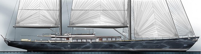 Latest 58 m sailing yacht concept by Barracuda Yacht Design
