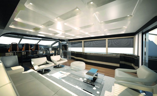 Luxury motor yacht Sunseeker 101 - Saloon