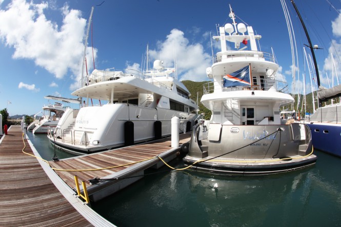 Luxury superyacht berths installed by Walcon Marine