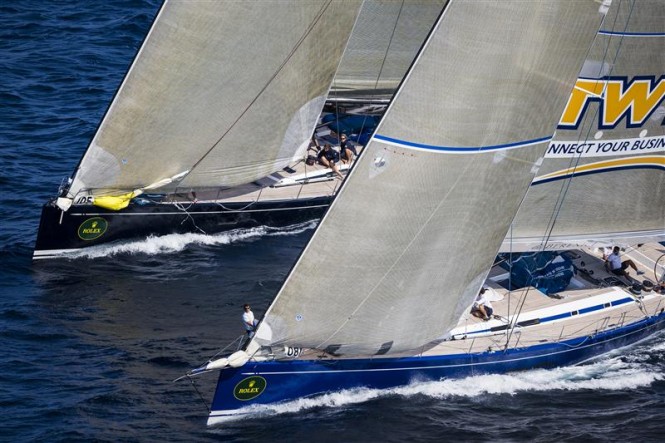 Luxury yacht Berenice Bis and charter yacht Nefertiti at 2012 Rolex Swan Cup - Photo by Rolex Carlo Borlenghi