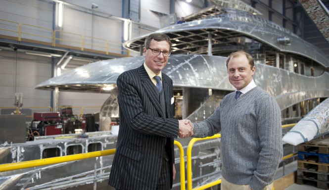 Mark Cavendish, Sales Director at Heesen Yachts and Toby Scruby, General Manager at Al-Futtaim Marine