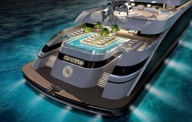 My World superyacht concept - aft view My World superyacht concept - aft view