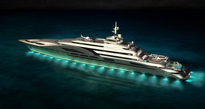 NC 125 Yacht My World design at night NC 125 Yacht My World design at night