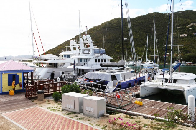 Nanny Cay situated in a beautiful yacht charter destination - the British Virgin Islands in the Caribbean