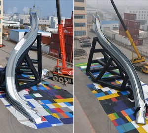Superyacht Tenders and Toys releases world's first S shaped 41ft custom yacht slide