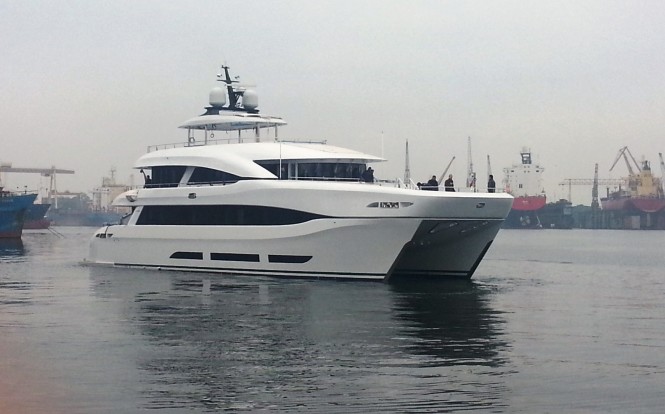 Newly launched superyacht Quaranta