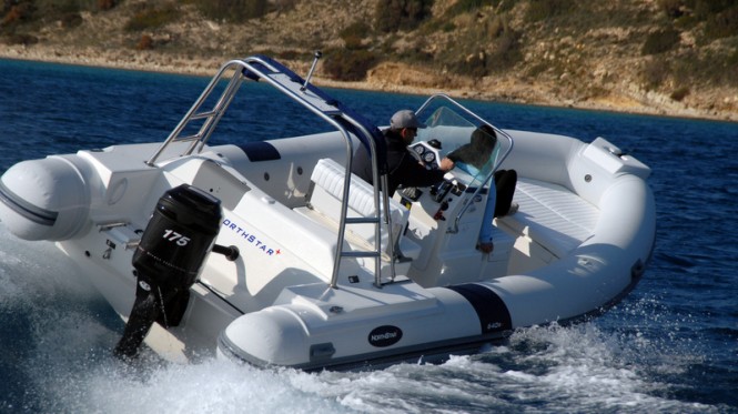 Northstar 640 RW yacht tender - aft view