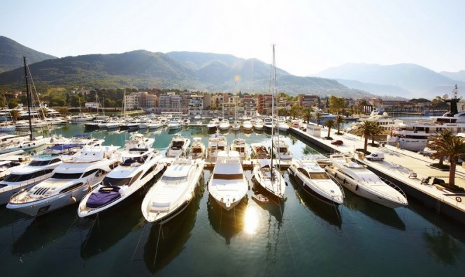 Porto Montenegro Superyacht Marina situated in a beautiful Mediterranean yacht charter destination - Montenegro