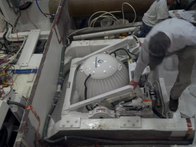 Seakeeper's M26000 gyro for luxury motor yacht 77 Convertible by Hatteras Seakeeper's M26000 gyro for luxury motor yacht 77 Convertible by Hatteras