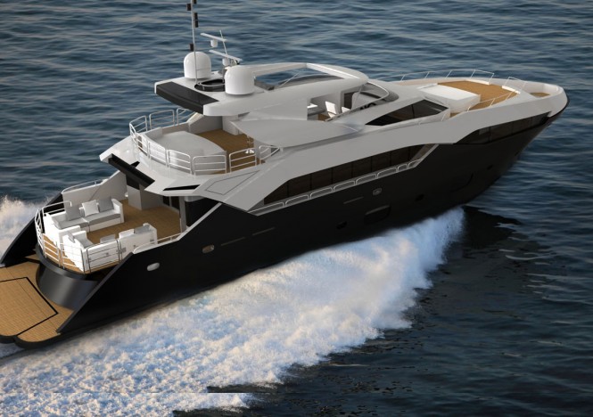 Superyacht MISS TOR YACHT 120 - aft view Superyacht MISS TOR YACHT 120 - aft view