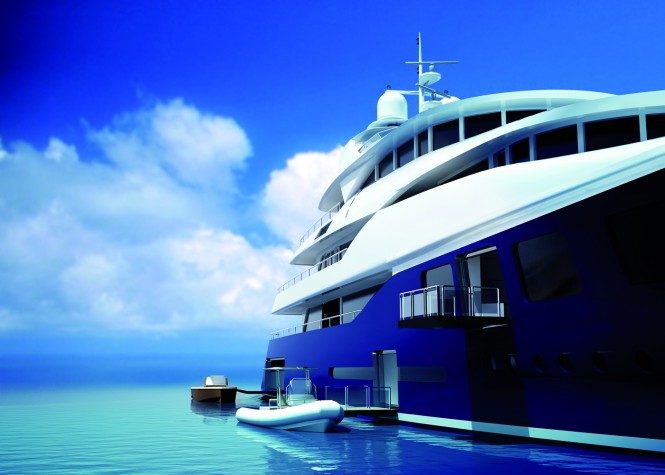 Superyacht Ruea 60 concept - Side Tender Garage