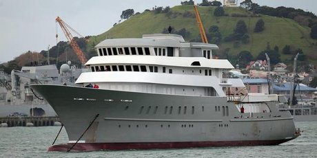 The 77 m motor yacht Weta in New Zealand in 2011 -  Photo Doug Sherring