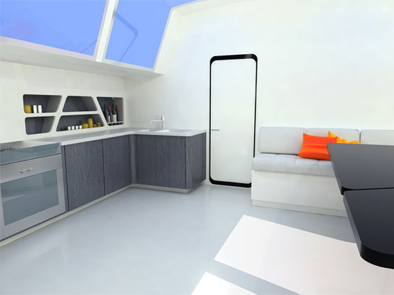 Trimaran yacht Airbender 100 - Galley