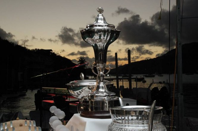 Fantastic array of silverware + The RORC Caribbean 600 Trophy - Credit: Tim Wright/Photoaction.com 