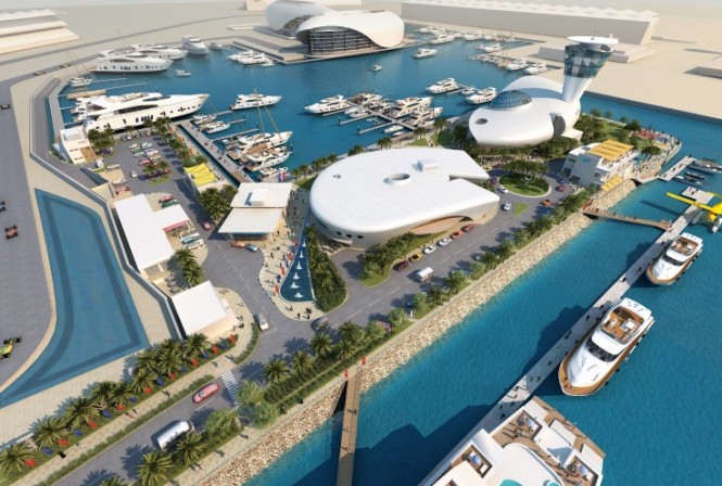 Yas Marina redevelopment project - view from above