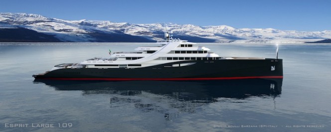 109m Esprit Large superyacht by Mauro Sculli in collaboration with Fincantieri Yachts