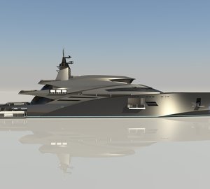 Impressive 245ft mega yacht ELEMENTUM concept by Christopher Seymour Designs