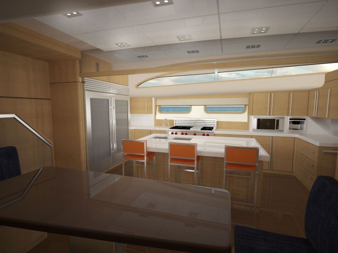 30m motor yacht 100 Motor concept - Galley 30m motor yacht 100 Motor concept - Galley
