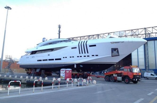 48m Project Ketos Yacht Vellmari (hull FR026) by Rossinavi at launch