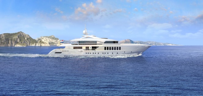 55m Heesen fast displacement superyacht YN 17255 designed by Omega Architects - Photo credit Heesen Yachts