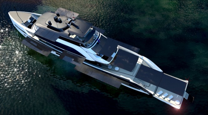 62m H2 Mega Yacht Concept - view from above