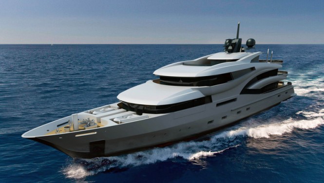 75m mega yacht Project Black&White by Uldas Design