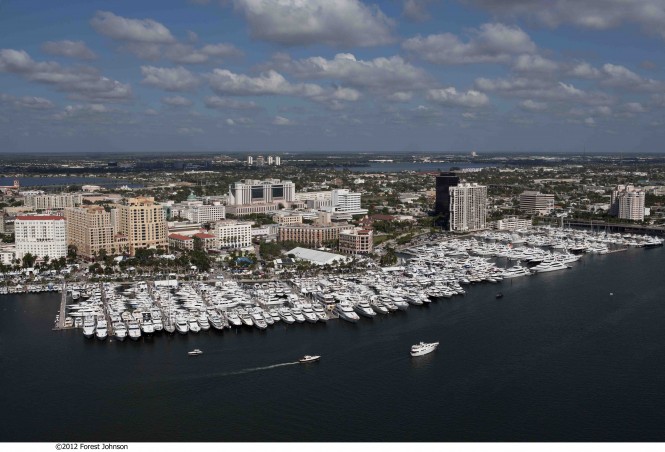 Aerial View of Palm Beach International Boat Show - Photo by 2012 Forest Johnson