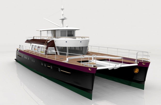 Alu Marine catamaran yacht Noah 88 design by Kenzo Takada