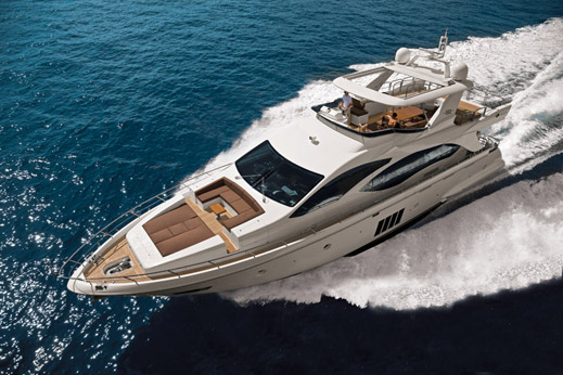 Azimut 82 superyacht on display at Dubai International Boat Show 2013