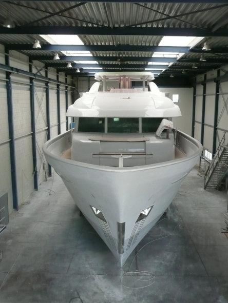 Belle de Jour Yacht under construction at Flevo Ship Holland